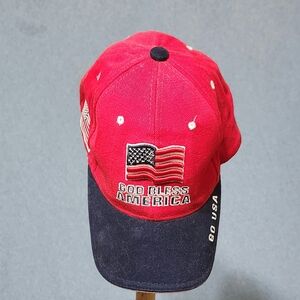 Red and Blue 'God Bless America' Cap